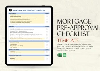 Mortgage Pre-approval Checklist in Excel, Google Sheets - Download ...