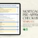 Mortgage Pre-approval Checklist in Excel, Google Sheets - Download ...